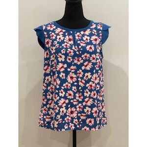 Market &‎ Spruce M Blue Floral Patterned Key Hole Back